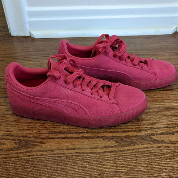 Puma Shoes - Pink Puma Suede Trainers Size 7.5
